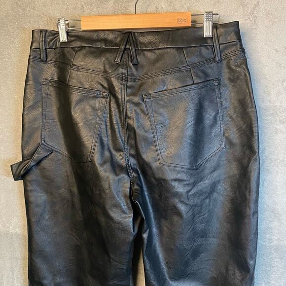 Good American Faux Leather Pants Size 10/30 Fairy Grunge Edgy Glam Going Out - Picture 5 of 14